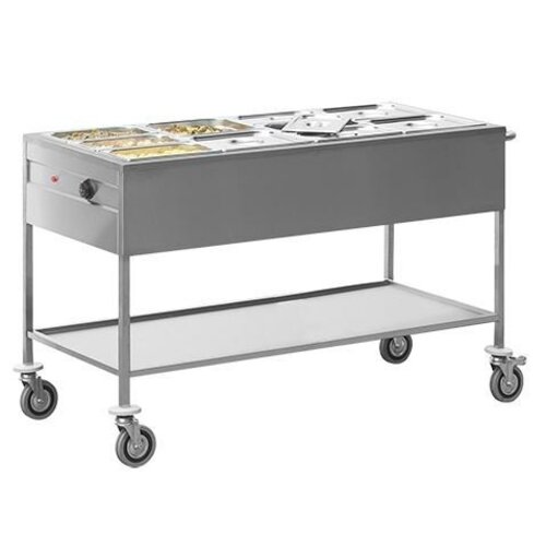 CaterChef Chariot Bain Marie | GN4/1-200mm | Double paroi INOX | 670x1490x(H)860mm | CaterChef Chariot Bain Marie | GN4/1-200mm | Double paroi INOX | 670x1490x(H)860mm |