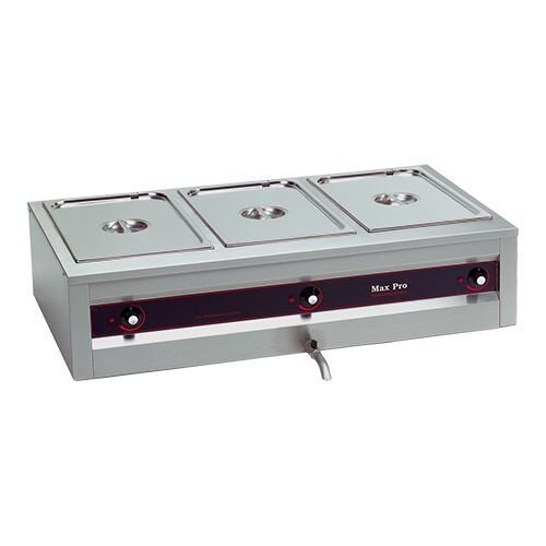 CHRselect Bain Marie Extra Profond | Bacs 20cm | 3x1/1GN | Robinets de Vidange | 105x61x(H)30cm CHRselect Bain Marie Extra Profond | Bacs 20cm | 3x1/1GN | Robinets de Vidange | 105x61x(H)30cm