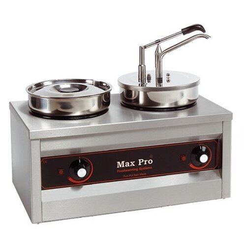 CHRselect Hotpot | Chauffe/Sauce-mets (cap.2pce.) avec dispenser | 2x4,5 Litres | 320W | H 43cm