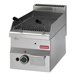 Modular Grill Pierre de Lave 600 Modulaire Gaz INOX -avec Grille - 30x60x(h)28cm - 5.5KW
