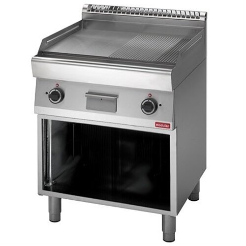 Modular Plaque de Four 700 Modulaire - Électrique - Lisse en Rainuré - Avec Châssis - 70x70x(h)85cm - 9 kW - 400V Modular Plaque de Four 700 Modulaire - Électrique - Lisse en Rainuré - Avec Châssis - 70x70x(h)85cm - 9 kW - 400V