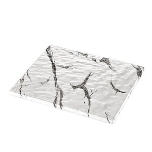 CHRselect Plat d'étalage Blanc Aspect Marbre | Mélamine de haute qualité | Haute résistance à la rupture | 1/2 GN CHRselect Plat d'étalage Blanc Aspect Marbre | Mélamine de haute qualité | Haute résistance à la rupture | 1/2 GN