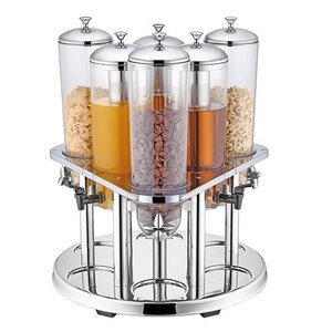 CHRselect Distributeur INOX | 3x Boissons + 3x Céréales |Ø 540x(H)600mm CHRselect Distributeur INOX | 3x Boissons + 3x Céréales |Ø 540x(H)600mm