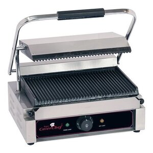 CaterChef Grill de contact | Solo Grande | Rainuré |  410x400x(h)210 | 2200W