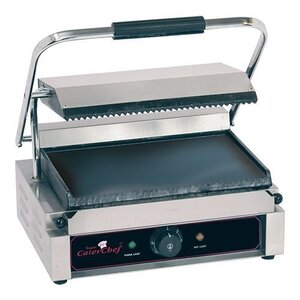 CaterChef Grill de contact | Solo Grande Rainuré/Lisse | 410x400x(h)210 | 2200W