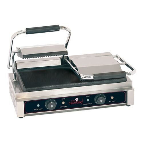 CaterChef Grill de contact | Duetto Compact Rainuré/Lisse - 57x40x21(h) - 3600W