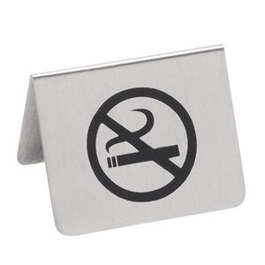 CHRselect Signe de Table No Smoking INOX | Imprimé 2 faces | 55x(H)45mm CHRselect Signe de Table No Smoking INOX | Imprimé 2 faces | 55x(H)45mm