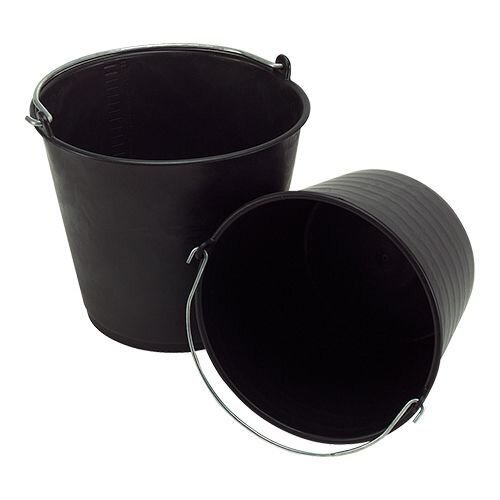CHRselect Seau Noir Plastique 20 Litres - Gradué