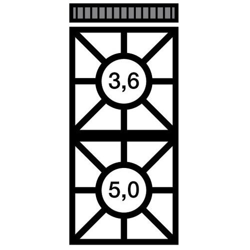 Modular Réchaud 650 Modulaire - Gaz - 2 Brûleurs - 40x65x(h)28cm - 8,6 kW