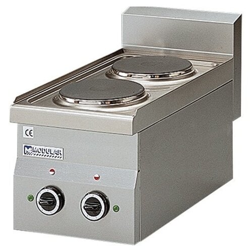 Modular Réchaud 650 Modulaire - Électrique - 2 Brûleurs - 40x65x(h)28cm - 4,8 kW - 400V
