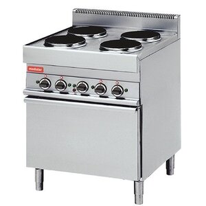Modular Fourneau 650 Modulaire - Électrique - 4 Brûleurs - avec 1/1 Four à air chaud - 13,6 kW - 400V Modular Fourneau 650 Modulaire - Électrique - 4 Brûleurs - avec 1/1 Four à air chaud - 13,6 kW - 400V