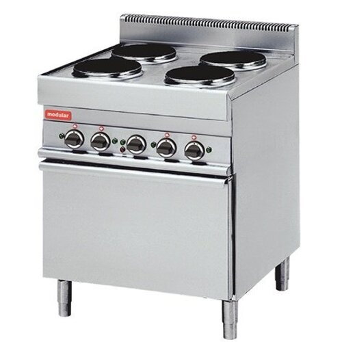 Modular Fourneau 650 Modulaire - Électrique - 4 Brûleurs - avec 1/1 Four à air chaud - 13,6 kW - 400V