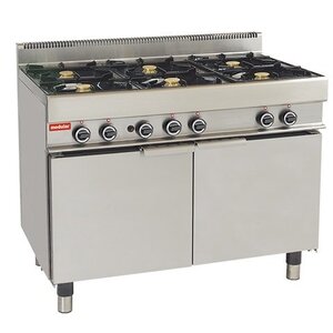 Modular Fourneau 650 Modulaire - Gaz - 6 Brûleurs avec Four à Gaz XXL - 110x65x(h)85cm - 33,3 kW