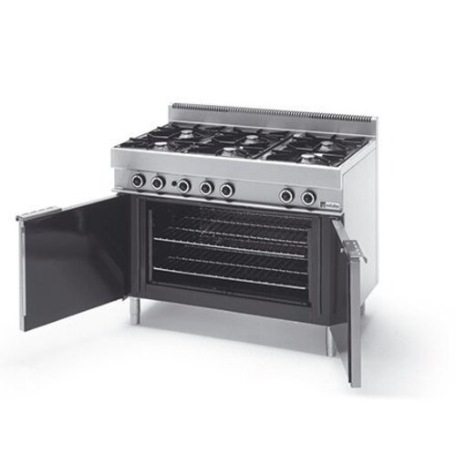 Modular Fourneau 650 Modulaire - Gaz - 6 Brûleurs avec Four à Gaz XXL - 110x65x(h)85cm - 33,3 kW Modular Fourneau 650 Modulaire - Gaz - 6 Brûleurs avec Four à Gaz XXL - 110x65x(h)85cm - 33,3 kW