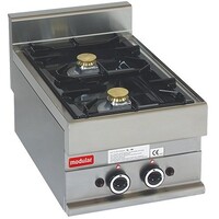 Réchaud 650 Modulaire - Propane - 2 Brûleurs - 40x65x(h)28cm - 8,6 kW