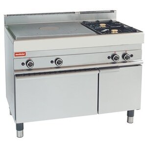 Modular Fourneau - 650 Modulaire - Gaz - avec 2 Brûleurs supplémentaires et Four - 110x65x(h)85cm - 21,8 kW