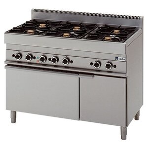 Modular Fourneau 650 Modulaire - Gaz - 6 Brûleurs Avec Four à air Chaud Électrique - 110x65x(h)85cm - 25..8 kW