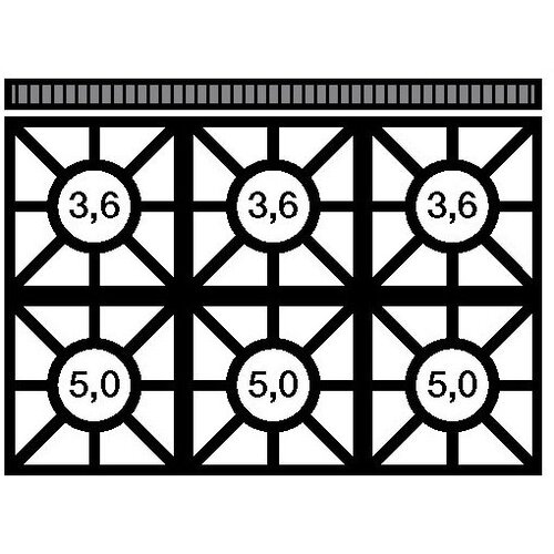 Modular Table de Cuisson 650 Modulaire - Gaz - 6 Brûleurs avec Châssis Ouvert - 110x65x(h)85cm - 25,8 kW