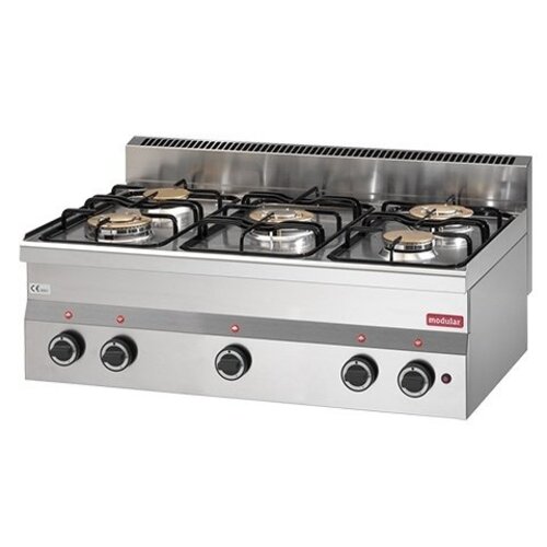 Modular Réchaud à Gaz 600 Modulaire | 6 Brûleurs - 17,4 kW | Propane | 900x600x(h)280mm