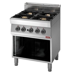 Modular Réchaud 700 Modulaire - Gaz - 4 Brûleurs - avec Châssis Ouvert - 70x70x(h)85cm - 18,4 kW