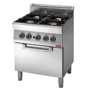 Modular Fourneau 700 Modulaire - Gaz - 4 Brûleurs - avec Four à Gaz - 70x70x(h)85cm - 23,4 kW
