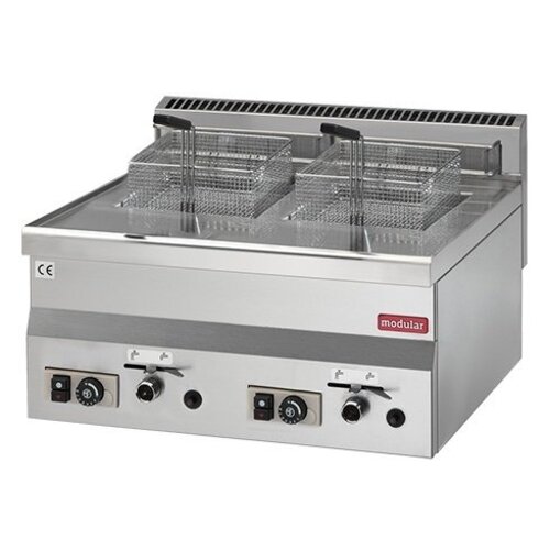 Modular Friteuse 600 Modulaire | Gaz | 2x8 Litres | 13,6 kW Propane | 600x600x(H)280mm