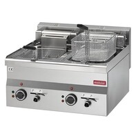 Friteuse Série 600 Modulaire | Électrique | avec Robinet de Vidange | 2x10 Litres | 15 kW | 400V | 600x600x(H)280cm