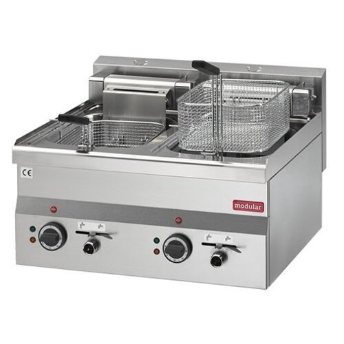Modular Friteuse Série 600 Modulaire | Électrique | avec Robinet de Vidange | 2x10 Litres | 15 kW | 400V | 600x600x(H)280cm Modular Friteuse Série 600 Modulaire | Électrique | avec Robinet de Vidange | 2x10 Litres | 15 kW | 400V | 600x600x(H)280cm