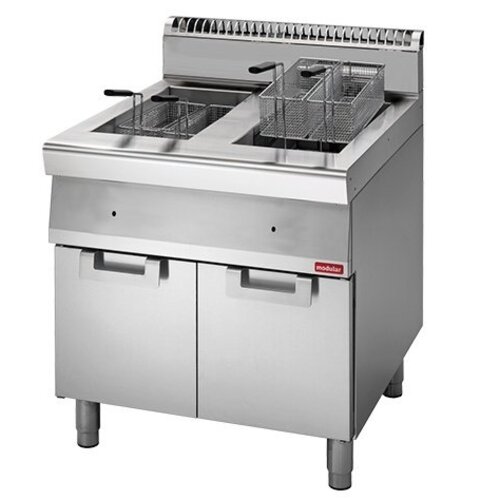 Modular Friteuse | Gaz | 700 Modulaire | 2x13 Litres | 20,4kW | avec Châssis | 70x70x(h)85cm