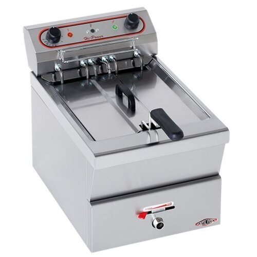 Emga Friteuse Électrique Argent Gold | 12 Litres | 7 Kw | 400V | 31x52x(h)42cm