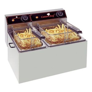 CaterChef Friteuse | 5+8 Litres | 1x2kW+1x3,25kW | 470x430x(H)290mm