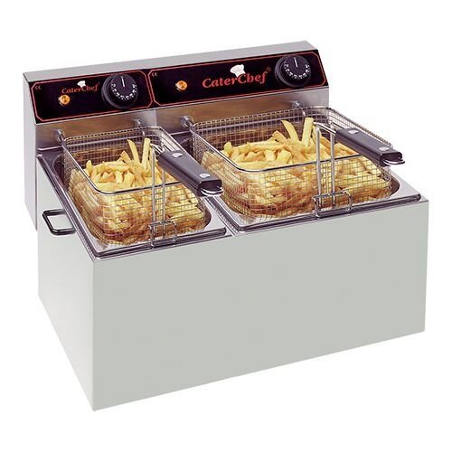 CaterChef Friteuse | 5+8 Litres | 1x2kW+1x3,25kW | 470x430x(H)290mm