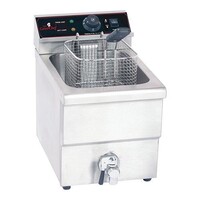 Friteuse avec Robinet de Vidange | 8 Litres | 3,3kW | 290x500x(H)420mm
