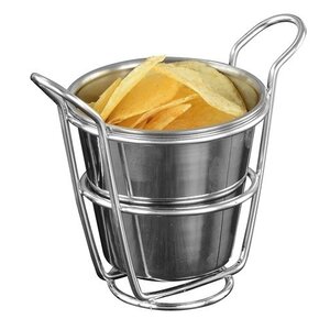 CHRselect Plateau à Servir INOX avec ravier | Ø 120x(H)130mm