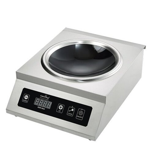 CaterChef Réchaud Induction Wok Restauration Collective  INOX | 5000W | 5300x400x(H)200mm