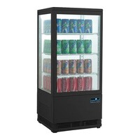 Vitrine de Réfrigération Mini - Noir - 68 Litres - 3 Grilles - 43x39x(h)89cm