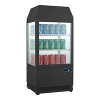 Vitrine de Réfrigération Mini - Noir - 58 Litres - Display Lumineux - 43x39x(h)93cm