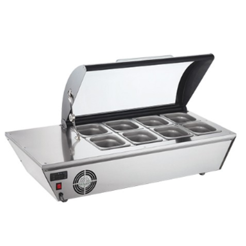 CaterCool Vitrine de Réfrigération CaterCool Blanc (cap.GN1/6x8-10cm) | Éclairage Intérieur LED | 0 /+12°C | 58 Litres CaterCool Vitrine de Réfrigération CaterCool Blanc (cap.GN1/6x8-10cm) | Éclairage Intérieur LED | 0 /+12°C | 58 Litres