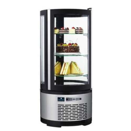 CaterCool Vitrine Réfrigérée | 100L | Plateaux Tournants et Éclairage LED | Ø480x(h)1030mm CaterCool Vitrine Réfrigérée | 100L | Plateaux Tournants et Éclairage LED | Ø480x(h)1030mm