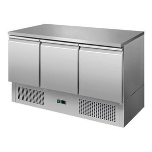 CaterCool Table de Refroidissement - INOX - 3 portes - 136x70x(h)85cm CaterCool Table de Refroidissement - INOX - 3 portes - 136x70x(h)85cm