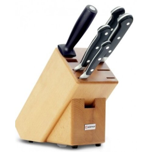 Wusthof Bloc Couteaux 5-pcs + fusil Wusthof - Dreizack