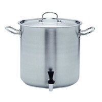 Marmite INOX avec Robinet, Grille et Couvercle | Choix de 2 Tailles