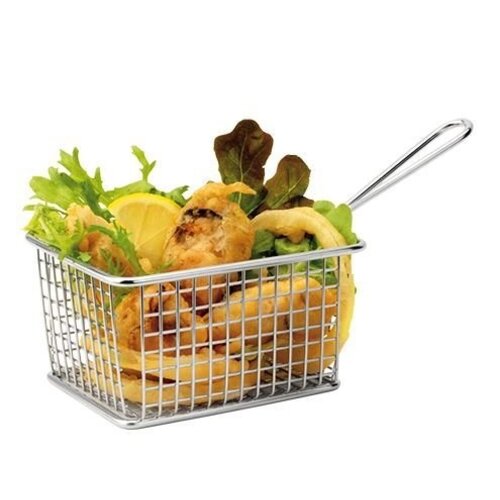 CHRselect Corbeille de Présentation Mini INOX | Rectangulaire | 8x12x9cm