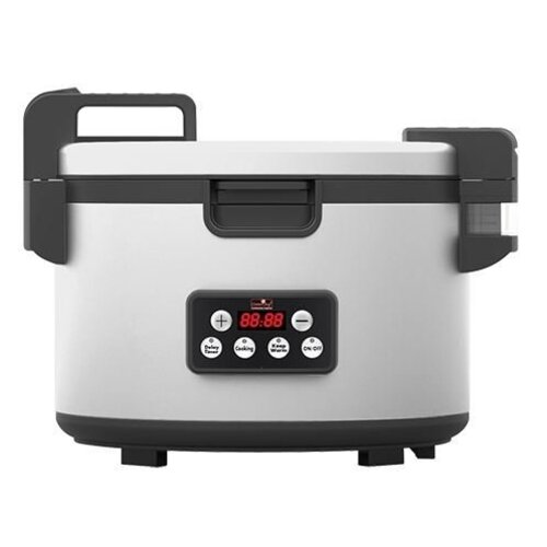 CaterChef Cuiseur à Riz Professionnel Double Paroi - Inox - Numérique + Revêtement antiadhésif - 8,2 Litres