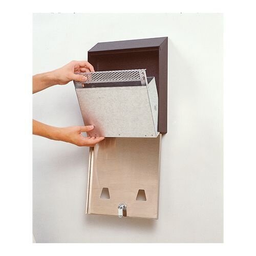 CHRselect Cendrier Mural Économique | INOX | Facile à vider | 250x80x(h)320mm