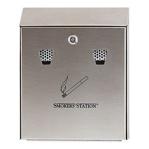 CHRselect Cendrier Mural | INOX | Facile à vider | 250x80x(h)320mm