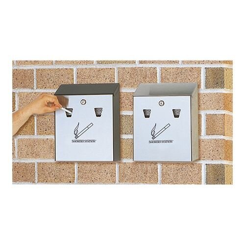 CHRselect Cendrier Mural | INOX | Facile à vider | 250x80x(h)320mm