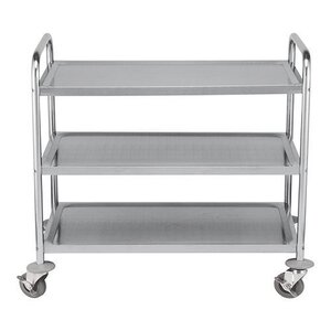 Emga Chariot de Service (cap. 3x 90x50cm) | INOX | h95cm