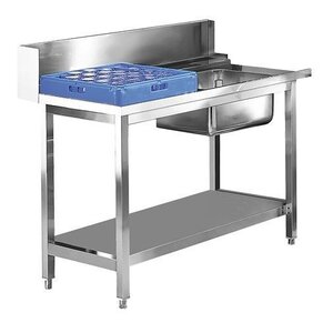 CHRselect Table de pré-rinçage INOX Droit | 1200mm CHRselect Table de pré-rinçage INOX Droit | 1200mm