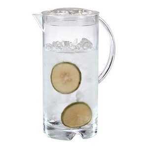 Emga Broc | 2 Litres | Polycarbonate | Transparent avec Couvercle | Hauteur 26cm